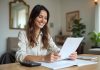 Salaire pour location accession : découvrez le bon montant à prévoir Femme souriante en bureau organisant ses papiers