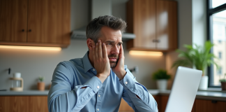 SCI et location meublée : les erreurs à éviter Homme d'affaires frustré avec documents immobiliers