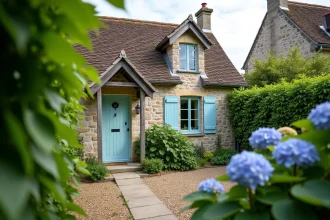 Petite maison en pierre avec jardin fleuri à louer dans le 76 en Normandie