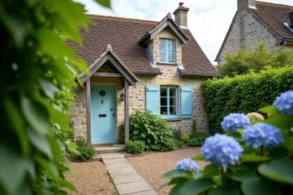 Petite maison en pierre avec jardin fleuri à louer dans le 76 en Normandie